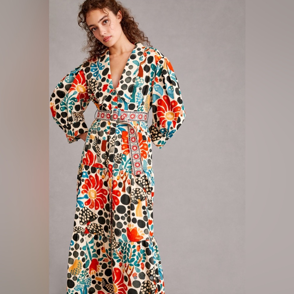 Belted Farm Rio Coat Dress - Picture 2 of 9